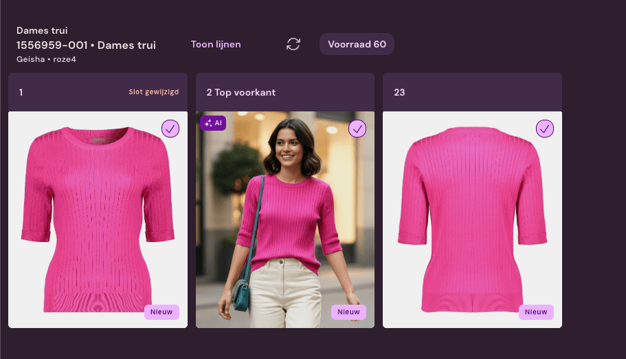 AI-bewerking resultaat in Photopilot