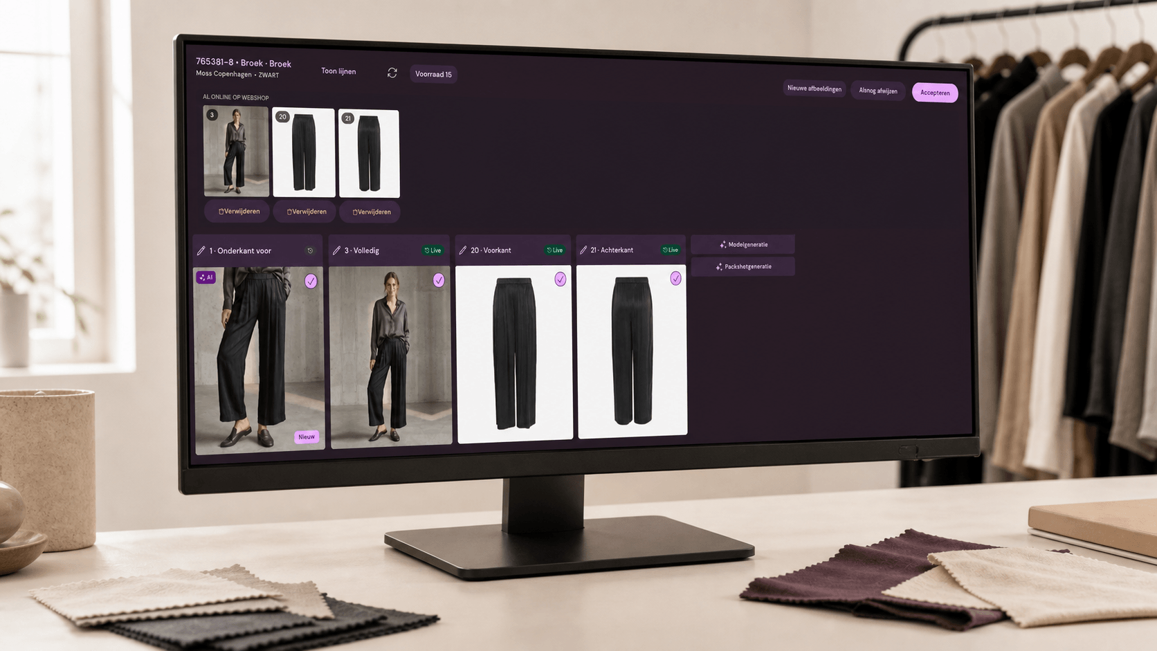 Overzicht met productbeelden in Photopilot